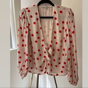 Lovers + Friends l Red polka dot blouse